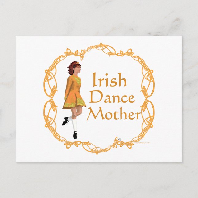 Irish Step Dance Mother - Gold Postcard (Front)