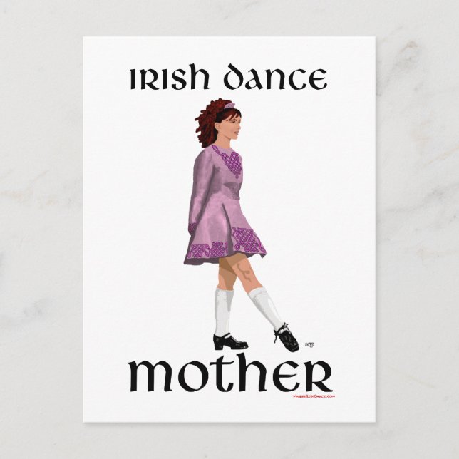 Irish Step Dance Mother - Mauve Postcard (Front)
