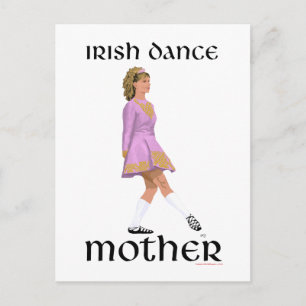 Irish Step Dance Mother - Pink Postcard