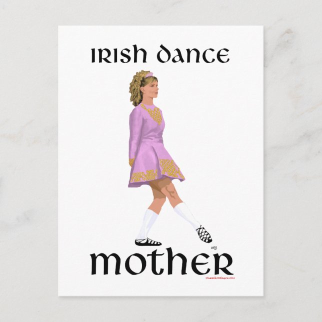 Irish Step Dance Mother - Pink Postcard (Front)