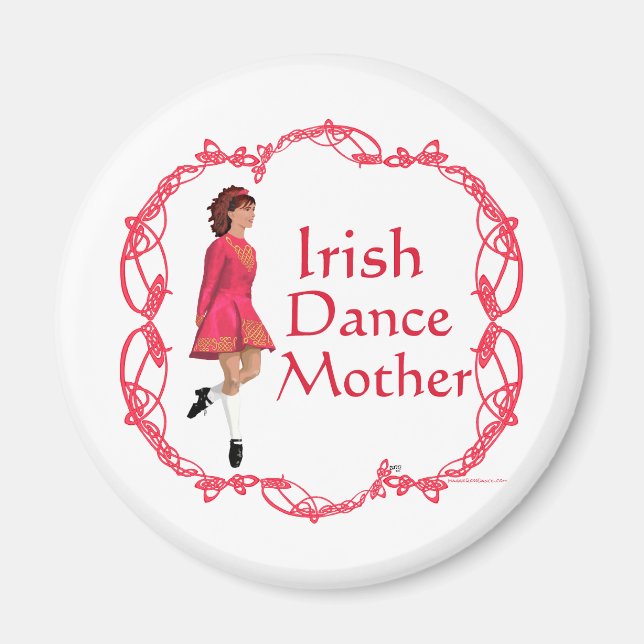 Irish Step Dance Mother - Red Magnet (Front)