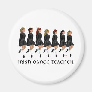 Irish Step Dance Teacher - Black Line Magnet