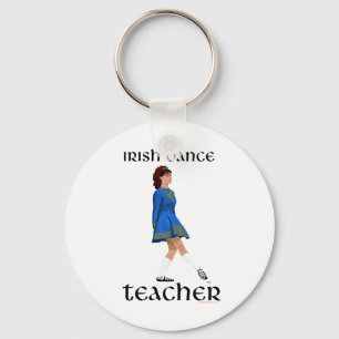 Irish Step Dance Teacher - Blue Soft Shoe Key Ring
