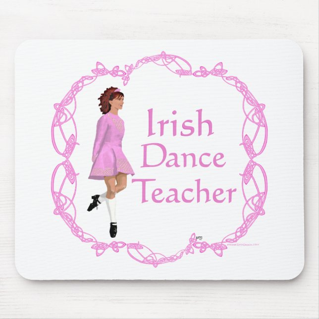 Irish Step Dance Teacher - Pink Mouse Pad (Front)