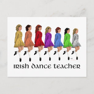 Irish Step Dance Teacher - Rainbow Postcard