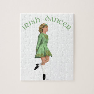 Irish Step Dancer - Green Jigsaw Puzzle