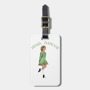 Irish Step Dancer - Green Luggage Tag