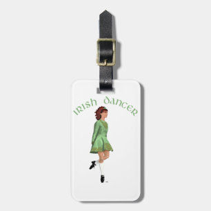 Irish Step Dancer - Green Luggage Tag
