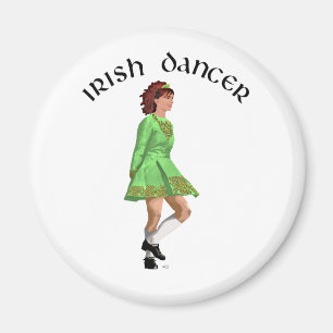Irish Step Dancer in Green Dress Magnet