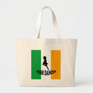 Irish Step Dancer Large Tote Bag