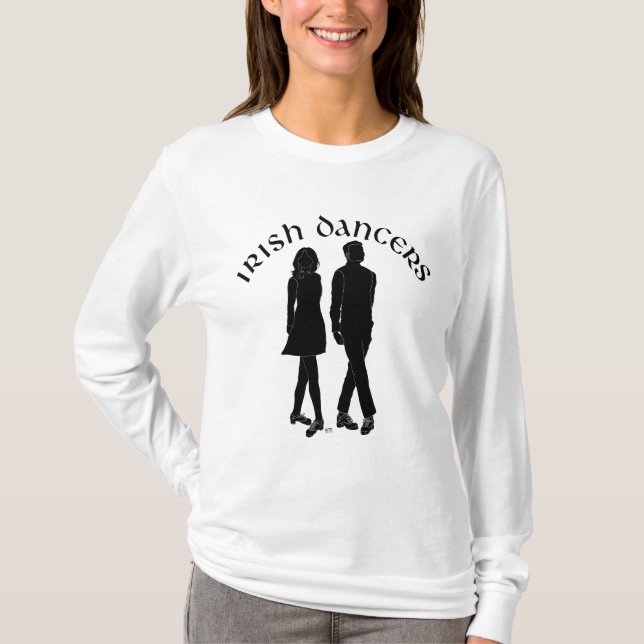 Irish Step Dancers in Silhouette T-Shirt (Front)