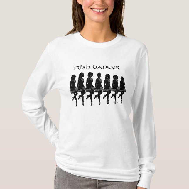 Irish Step Dancers in Silhouette T-Shirt (Front)