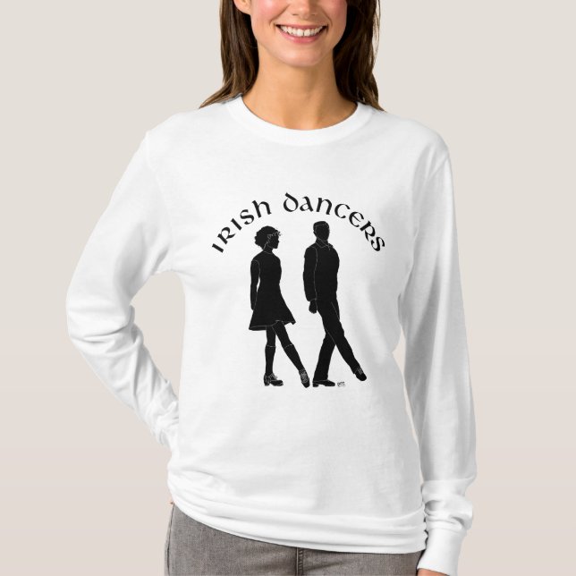 Irish Step Dancers in Silhouette T-Shirt (Front)