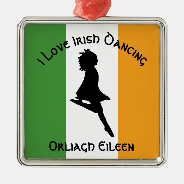 Irish Step Dancing Customise with Name Ornament (Front)