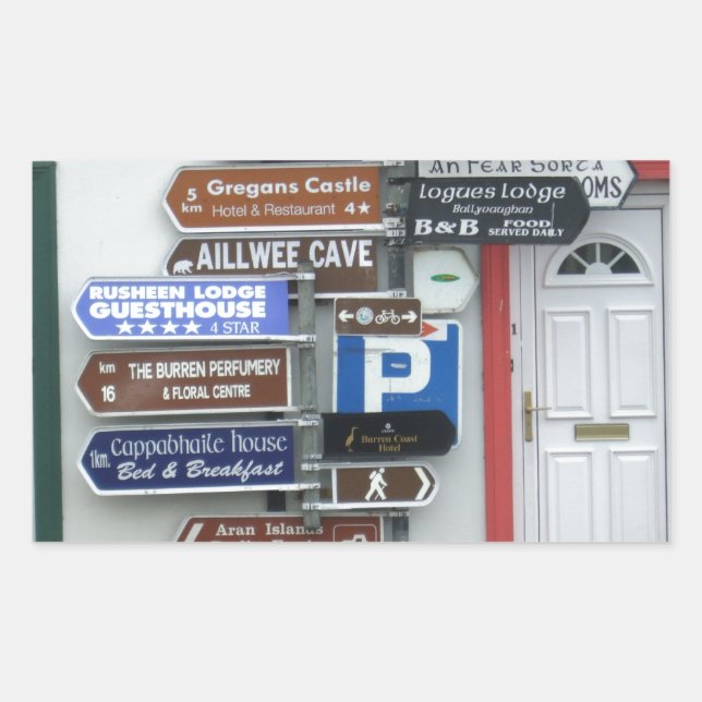 Irish Street Signs Rectangular Sticker (Front)