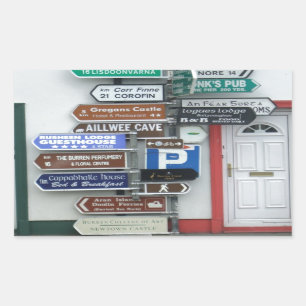 Irish Street Signs Rectangular Sticker