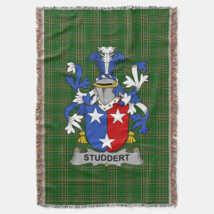  Irish Studdert Coat of Arms Family Crest Ireland  Throw Blanket