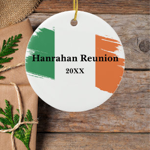 Irish Surname  Ceramic Tree Decoration