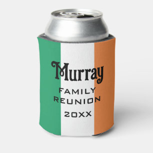 Irish Surname Name Custom Can Cooler