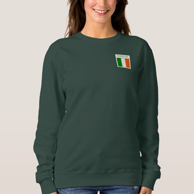 Irish Sweatshirt Dublin Shamrock (Front)