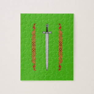 Irish Sword and Knotwork Jigsaw Puzzle