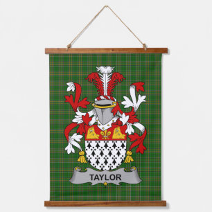 Irish Taylor Coat of Arms Family Crest Hanging Tapestry
