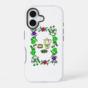 Irish Tea Set Theme iPhone 16 Case