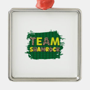 Irish Team Shamrock Metal Tree Decoration