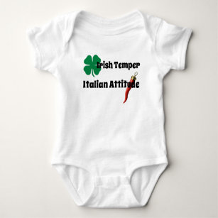 Irish Temper     Italian Attitude Baby Bodysuit