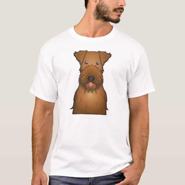 Irish Terrier Cartoon T-Shirt (Front)