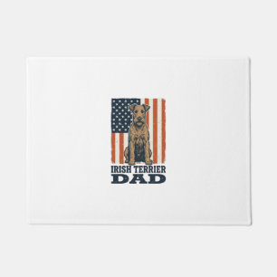 Irish Terrier Dad Patriotic Vintage Doormat