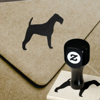 Irish Terrier Dog Breed Silhouette Rubber Stamp