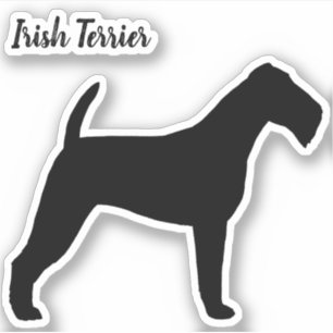 Irish Terrier Dog Breed Silhouette Vinyl Sticker