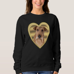 Irish Terrier Dog Dog Heart  Irish Terrier  1 Sweatshirt