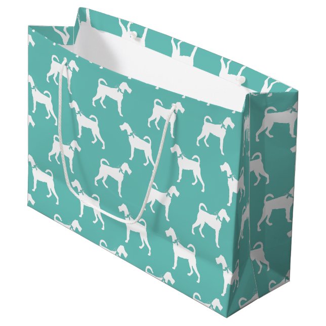 Irish Terrier Dog Puppy Large Gift Bag (Front Angled)