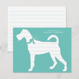 Irish Terrier Dog Puppy Thank You Card