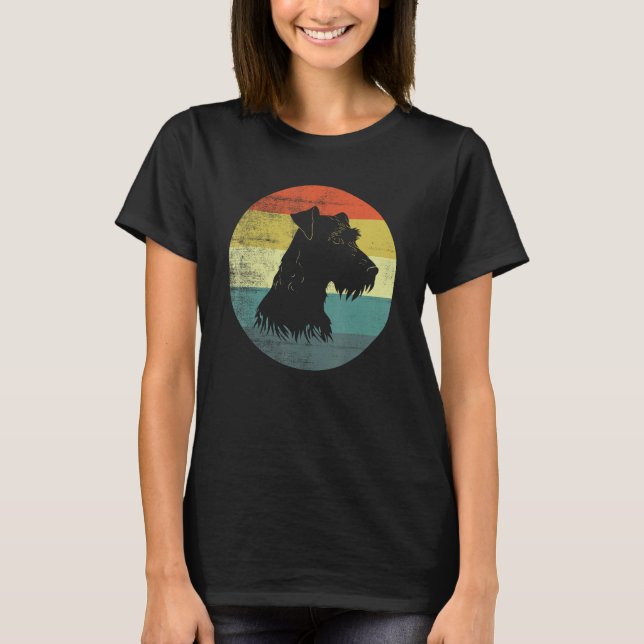 Irish Terrier Dog Retro Style T-Shirt (Front)