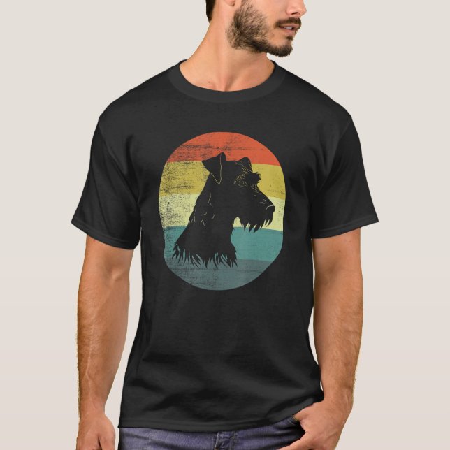 Irish Terrier Dog Retro Style T-Shirt (Front)