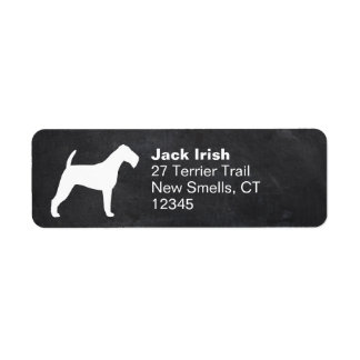 Irish Terrier Dog Silhouette Return Address