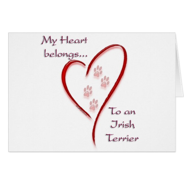 Irish Terrier Heart Belongs (Front Horizontal)