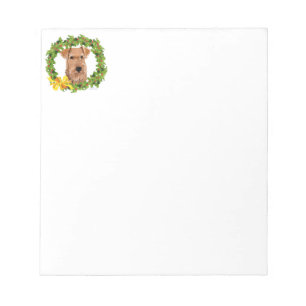 Irish Terrier Holly Wreath Notepad
