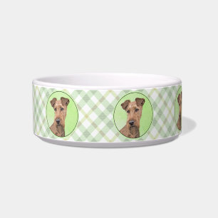 Irish Terrier Painting - Cute Original Dog Art Bowl