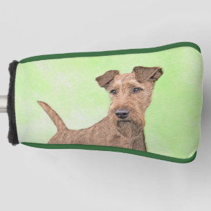 Irish Terrier Painting - Cute Original Dog Art Golf Head Cover