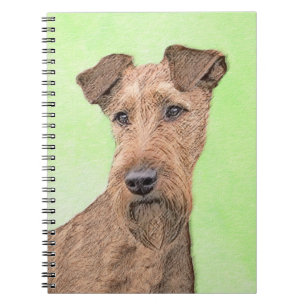 Irish Terrier Painting - Cute Original Dog Art Notebook