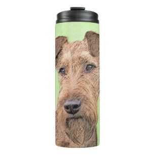 Irish Terrier Painting - Cute Original Dog Art Thermal Tumbler