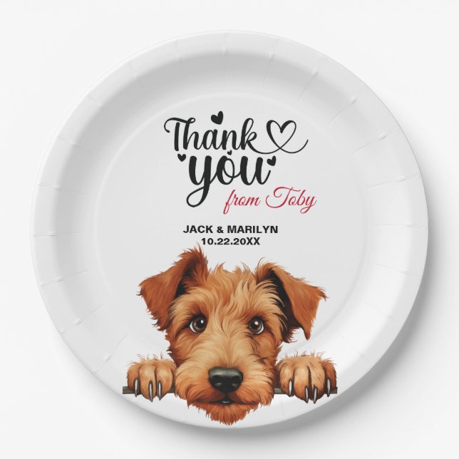 Irish Terrier Paper Plate (Front)