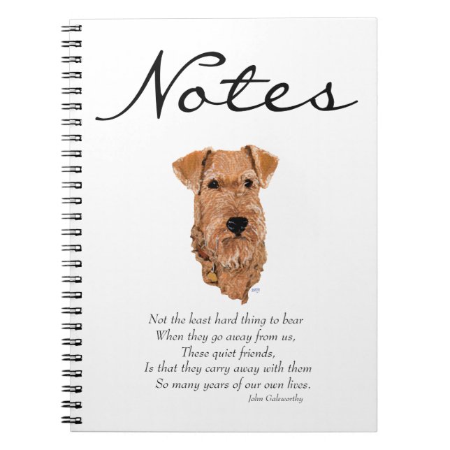 Irish Terrier Rainbow Bridge Notebook (Front)