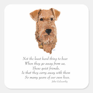 Irish Terrier Rainbow Bridge Square Sticker