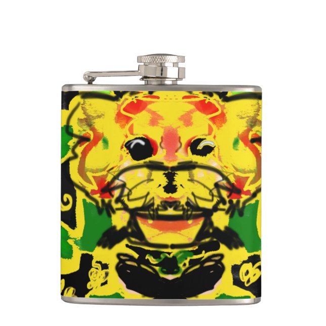 Irish Terrier St patrick  style Socks Coffee Mug T Hip Flask (Front)