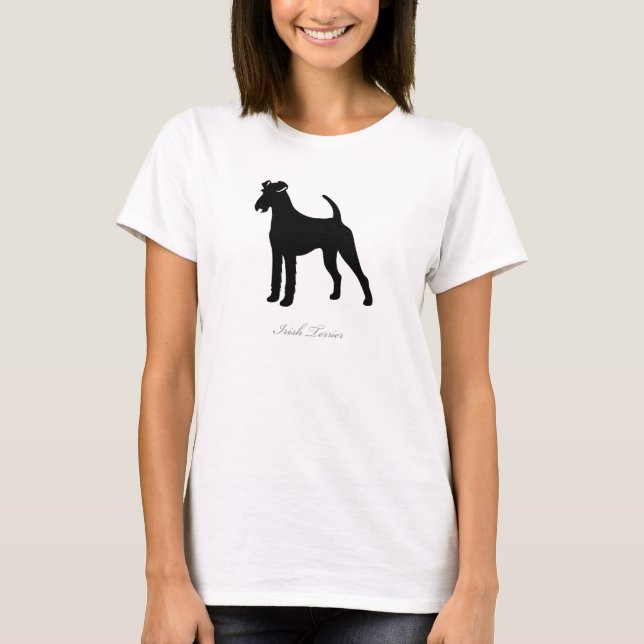 Irish Terrier T-shirt (black silhouette) (Front)